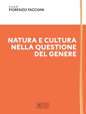 cover image of Natura e cultura nella questione del Genere
